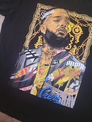 2XL Shaka Wear Mens Short Sleeve T-shirt Plain Tee Black Nipsey Hussle Hole