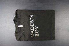 H.E.Arts DADDY’S BOY custom print men BLACK super soft triblend T-shirt size M L