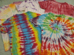 Lot of 5 Men’s Small Tie Dye T Shirts Varied Style, Brand, Pattern