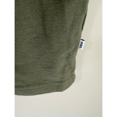 Wax London Dean T-Shirt Mens XL Olive Green Organic Cotton Crewneck Boxy