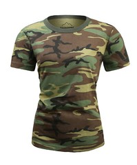 Mens Womens Kids Teens Army Training Gym Outdoor T-SHIRT Tee Tank -Woodland Camo