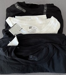 Hanes Men’s 6 piece Crew Neck T-Shirt Black & White Size S 34-36″ Short sleeve