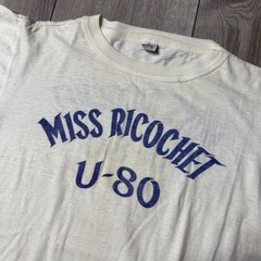 VTG 50s 60s Hydroplane Boat Racing Detroit MI Ricky’s T Shirt Miss Ricochet U-80