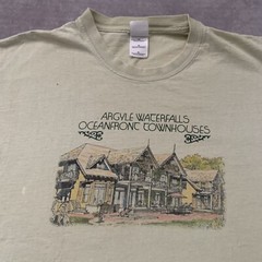Vintage 90s Argyle Waterfalls Shirt Size XL Oceanfront Townhouse Tobago Beach