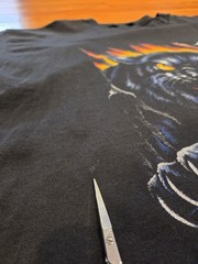 Born Wild Panther Shirt XL Double Sided Used Black 90’s Biker Motorcycle