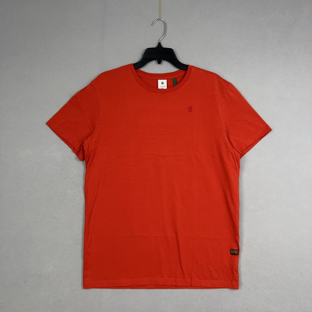 G Star RAW Shirt Mens XL Red Organic Cotton Sustainable Casual Tee Street Urban