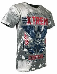 XTREME COUTURE by AFFLICTION Men’s T-Shirt AMERICAN ORIGINAL Biker Gray S-5XL