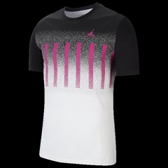 Nike Jordan Fade Men’s Graphic T-Shirt White/Black/Active Fuchsia BNWT