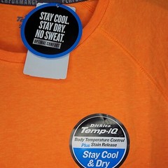 Dickies Shirt Mens 2XL XXL Orange Temp IQ Lightweight Performance Wicking NWT B