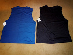 NEW 2 – Celebrate Patriotic Muscle Tank Shirts Mens XL Blue & Black Motorcycle