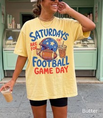 Saturdays Are For Football Shirt Game Day College Football Fan Unisex Tee Gift