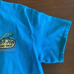 VTG Ron Jon T Shirt Surf Shop Iguana Panama City Beach FL Turquoise Green Large