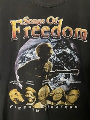 Vintage Bob Marley Songs Of Freedom Fighters Rap Tee T Shirt Size XL *FLAWS*