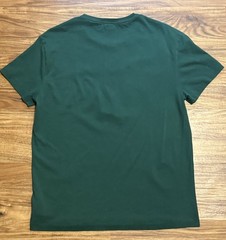 Polo Ralph Lauren Chenille Big Logo Spell Out T Shirt Green Classic Fit Mens M