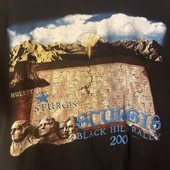 Sport Attack Sturgis 2002 Black Hills Rally Double-Sided Cotton Tee L