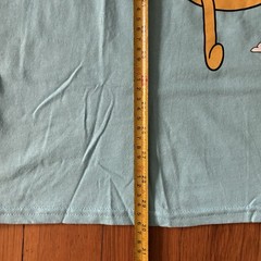 Adventure Time with Finn & Jake Men’s Blue Cartoon Graphic Tee T-Shirt Sz Large