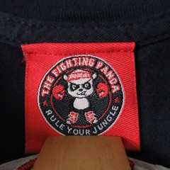 The Fighting Panda Shirt Mens Small Blue Long Sleeve T Shirt Pullover Cotton