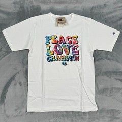 Champion Peace Love Graphic Logo Heritage T-Shirt White C21012-001 Men’s NWT