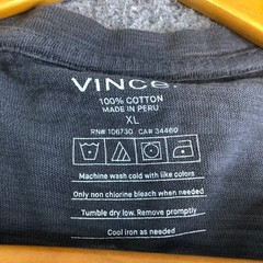 Vince Henly Shirt Mens Extra Large Gray 100% Cotton Short Sleeve Soft Casual