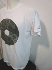 EUC!! JAZ Modern Circle Nature Tree Branches Graphic White T Shirt Men Size L