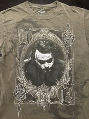Official Dark Knight Joker Playing Card T-Shirt, Military Green, Size: Medium