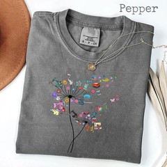 Cute Sewing Dandelion Flowers Shirt, Quilting Quilter T-Shirt Tee