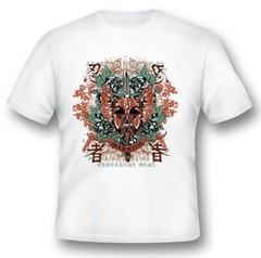 Warrior skull black or white tee shirt