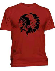 New Men’s Black Hawk Indian Chief T-Shirt Native American Athletic Sports Tee