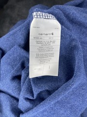 Carhartt Men’s M Loose Fit Blue Solid Pocket Logo Knit Crew Neck T-Shirt