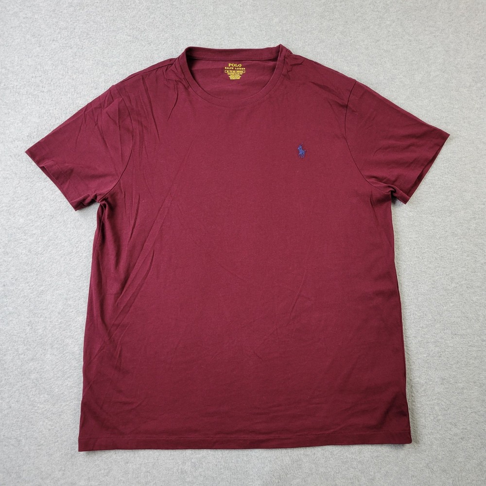 Polo Ralph Lauren Shirt Mens XL Red Custom Slim Fit PRL Pony Embroidery