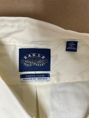 Mens Eagle Shirtmakers Stretch Collar Regular Fit XL 17 32/33 Corn Silk ButtonUP
