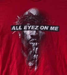 Rare Tupac 2PAC All Eyez On Me Graphic T-Shirt Red Black Men’s Size XL Rare