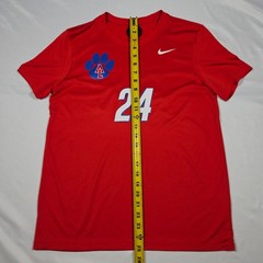 Nike Dri-Fit T-Shirt M Abraham Lincoln High School Lynx Red #24 Jersey 36″ Chest