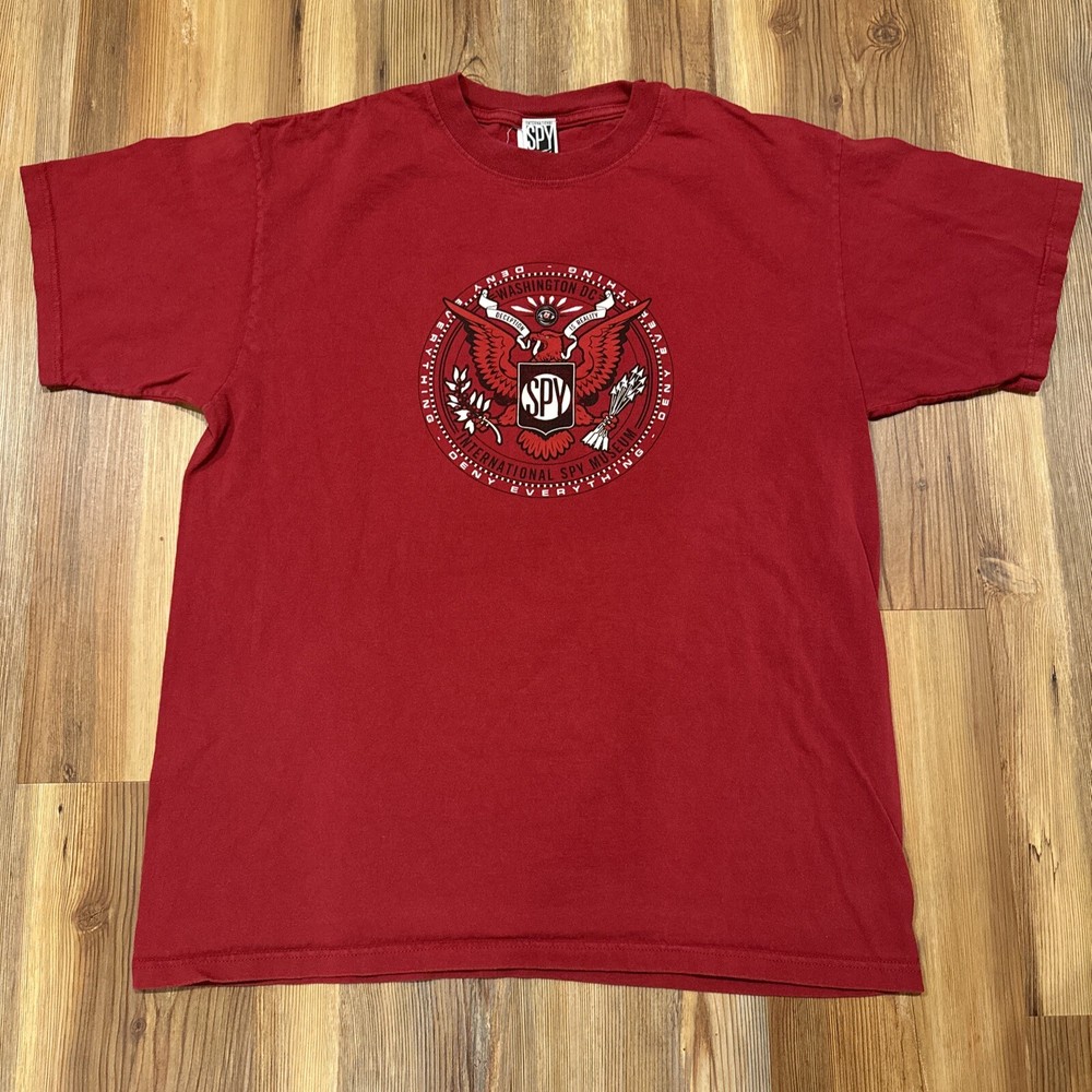 International Spy Museum T Shirt Adult Large Red Single Stitch L Espionage (35)