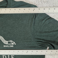 Bakline Run or Die Marathon Running Shirt Mens Large L Green Tri-blend Brooklyn