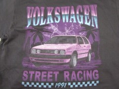 Volkswagen Official License Street Racing 1991 Black T-Shirt Men’s Medium
