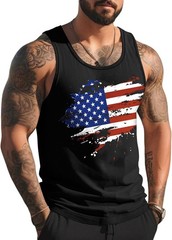 Mens Graphic Tank Tops Sleeveless Muscle Shirts Beach Palm Tree Hawaiian Gym Wor