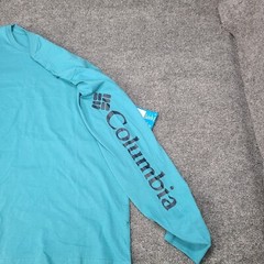 Columbia Shirt Mens Large Blue Teal Longsleeve Lightweight Outdoor New 94