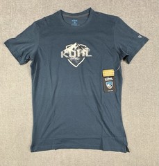 Kuhl Shirt Men Medium Cotton Blue Hiking Trek Mountain New