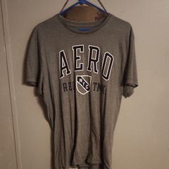 Aéropostale Men’s Gray Graphic Logo Crew Neck Short Sleeve T-Shirt, XL