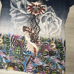 NEW Rare VINTAGE Christian Audigier Weapons Shirt Red Foil Size XXL