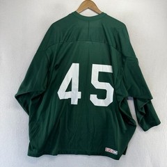 Vintage CCM Hockey Jersey Mens 2XL Green Blank Front Training 45 Long Sleeve 90s