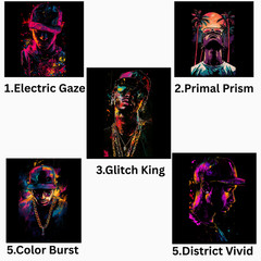 Mens Neon Hip Hop Urban T-Shirt, Comfort Colors T Shirt, Unisex Streetwear Tee