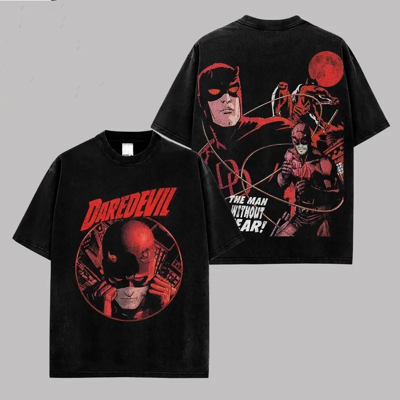 Daredevil T-Shirt Retro Vintage Comic Graphic Tee Premium Cotton Gift