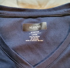 Navy Blue Alfani V Neck T Shirt