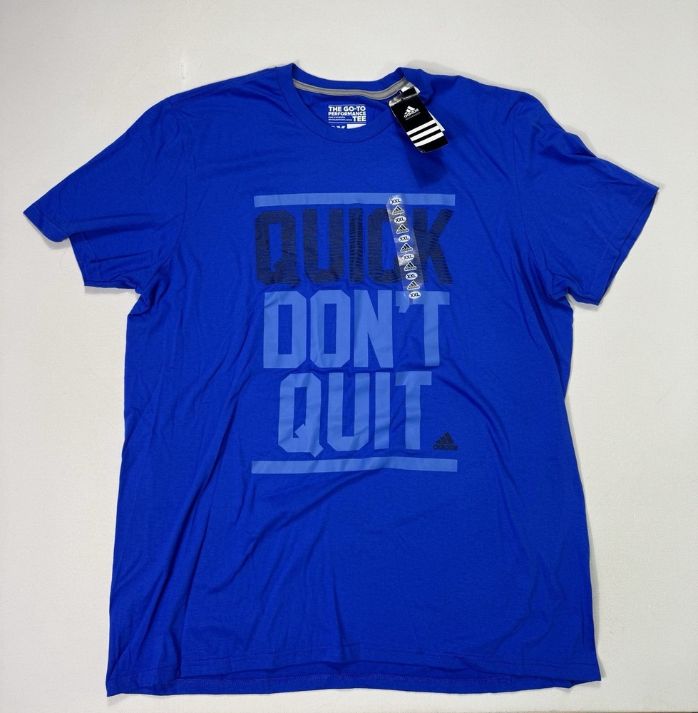 Adidas The Go-To Performance Tee Men’s Short Sleeve T-Shirt Size 2XL Blue NWT