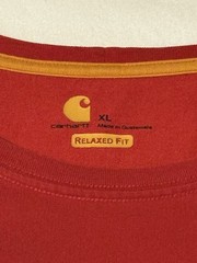 Carhartt Men’s Relaxed Fit Pocket T-Shirt Red Solid Crew Neck XL Regular