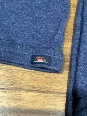 Faherty Cloud Cotton Henley Shirt Mens Medium Navy Long Sleeve Pima Modal