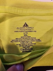 Junior 2XL Neon Green NASA T Shirt With Print On Sleeves