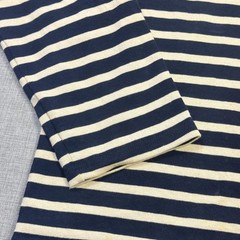 Saint-James T-Shirt Mens XS Blue Striped Round Neck Cotton Long Sleeve France